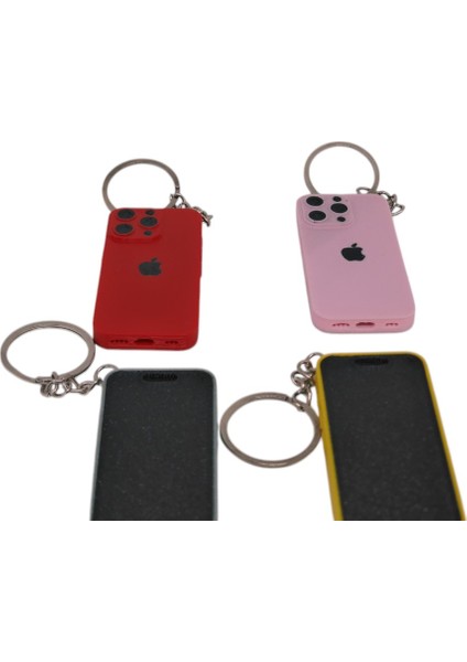 Mini iPhone Tasarımlı Anahtarlıklar (4’lü Paket)