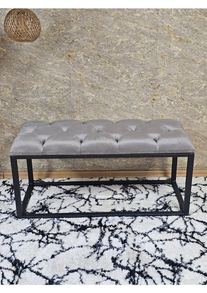 Siyah Boyalı Diktörtgen 100 cm x 40 cm Oturak Puf - Bench - Makyaj Oturağı - Oturak Gri Renk 100 x 40 Boyut/ebat fırsatları