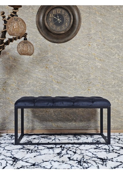 Siyah Boyalı Diktörtgen 100 cm x 40 cm Oturak Puf - Bench - Makyaj Oturağı - Oturak Füme Renk 100 x 40 Boyut/ebat fiyatları