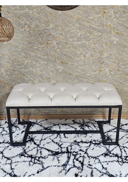 Siyah Boyalı - L - Ayaklı 100 cm x 38 cm Oturak - Bench - Makyaj Taburesi - Makyaj Oturak Krem Renk 100 x 40 Boyut/ebat fırsatları
