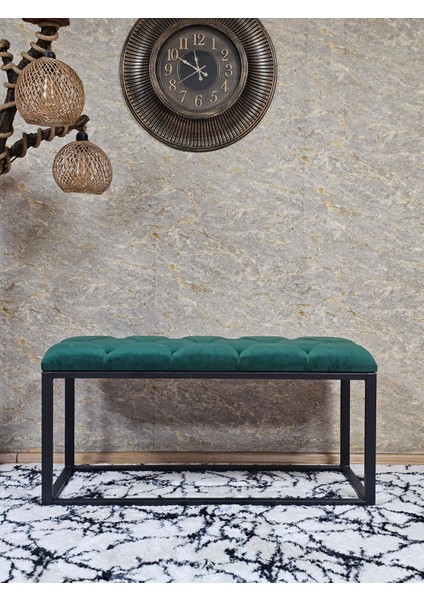Siyah Boyalı Diktörtgen 100 cm x 40 cm Oturak Puf - Bench - Makyaj Oturağı - Oturak Yeşil Renk 100 x 40 Boyut/ebat fiyatları