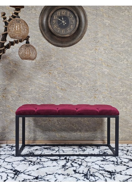 Siyah Boyalı Diktörtgen 100 cm x 40 cm Oturak Puf - Bench - Makyaj Oturağı - Oturak Bordo Renk 100 x 40 Boyut/ebat fiyatları