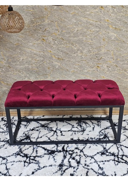 Siyah Boyalı Diktörtgen 100 cm x 40 cm Oturak Puf - Bench - Makyaj Oturağı - Oturak Bordo Renk 100 x 40 Boyut/ebat fırsatları