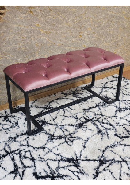 Siyah Boyalı - L - Ayaklı 100 cm x 38 cm Oturak - Bench - Makyaj Taburesi - Makyaj Oturak Pembe Renk 100 x 40 Boyut/ebat fiyatları
