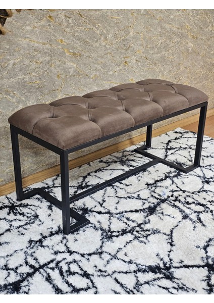 Siyah Boyalı - L - Ayaklı 100 cm x 38 cm Oturak - Bench - Makyaj Taburesi - Makyaj Oturak Kahverengi Renk 100 x 40 Boyut/ebat fiyatları