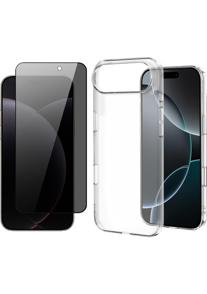 iPhone 17 Air Kılıf Zore Droga Kapak + Hayalet Cam Ekran Koruyucu