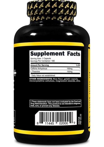 Caffeine + Theanine 100 Mg 180 Kapsül modelleri