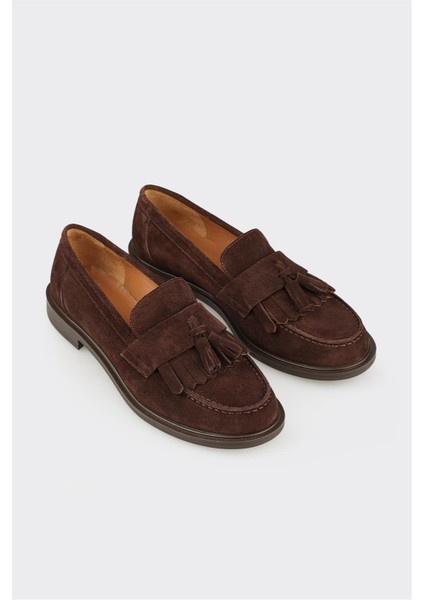 Kahve Deri Kadın Günlük Loafer fiyatları