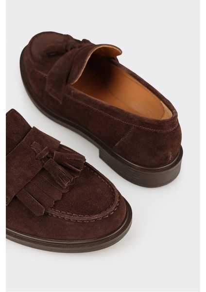 Kahve Deri Kadın Günlük Loafer indirimleri