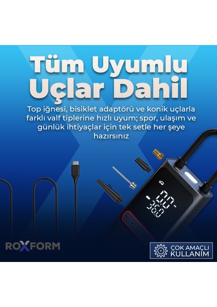 Car Air Pump – 80W Güçlü Taşınabilir Araç Lastik Şişirme Pompası | 4.000 Mah Batarya, 150 Psı modelleri