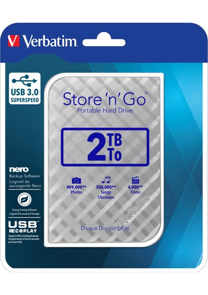 53198 - 2tb USB 3.0 Taşınabilir Disk (Gümüş) modelleri