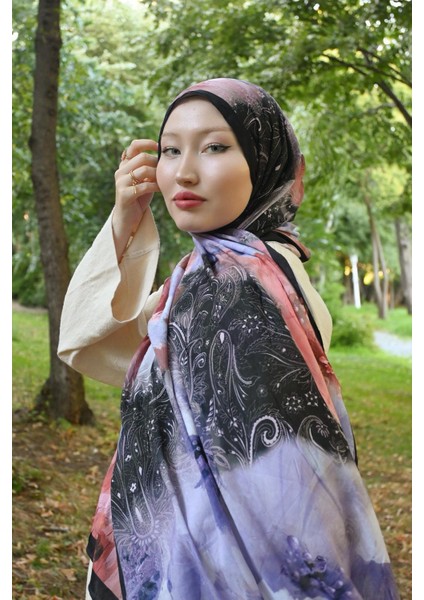 Comfy Aura Desen Şal - Siyah modelleri