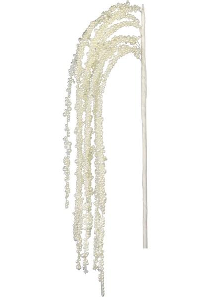 Yılbaşı Süsü Mini Incili Sarkıt Beyaz 110 cm