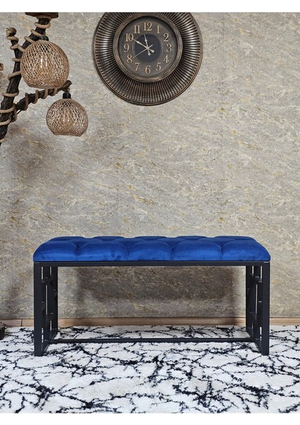 Siyah Boyalı Içi Kareli Diktörtgen 100 cm x 40 cm Oturak Puf - Bench - Makyaj Oturağı - Oturak Mavi Renk 100 x 40 Boyut/ebat fiyatları