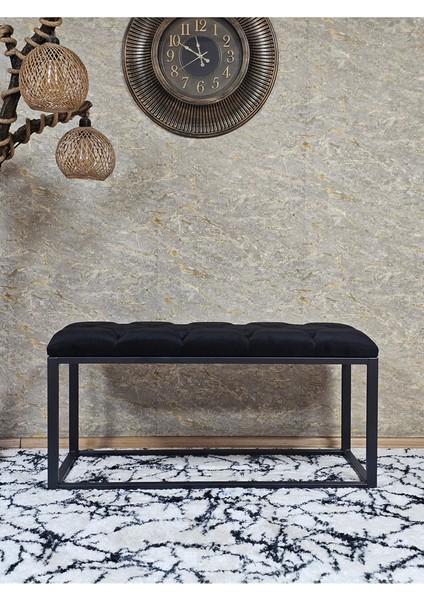 Siyah Boyalı Diktörtgen 100 cm x 40 cm Oturak Puf - Bench - Makyaj Oturağı - Oturak Siyah Renk 100 x 40 Boyut/ebat fiyatları
