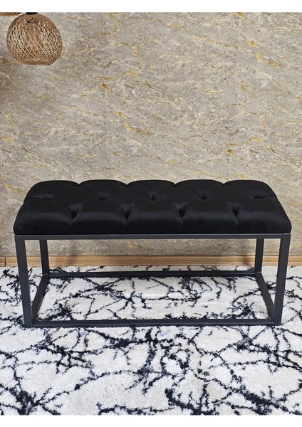 Siyah Boyalı Diktörtgen 100 cm x 40 cm Oturak Puf - Bench - Makyaj Oturağı - Oturak Siyah Renk 100 x 40 Boyut/ebat fırsatları