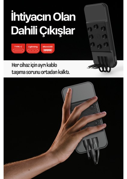 Snap Octopus 10.000 Mah Wireless Şarjlı Standlı Vantuzlu Dahili 3 In 1 Kablolu Kablosuz Hızlı Şarj fırsatları
