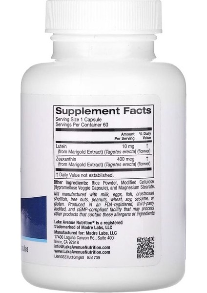 , Lutein, 10 Mg, 60 Veggie Kapsül fiyatları