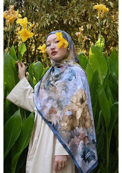 Comfy Flue Desen Şal - Mavi fiyatları