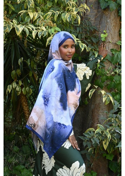 Comfy Aura Desen Şal - Morcivert fiyatları