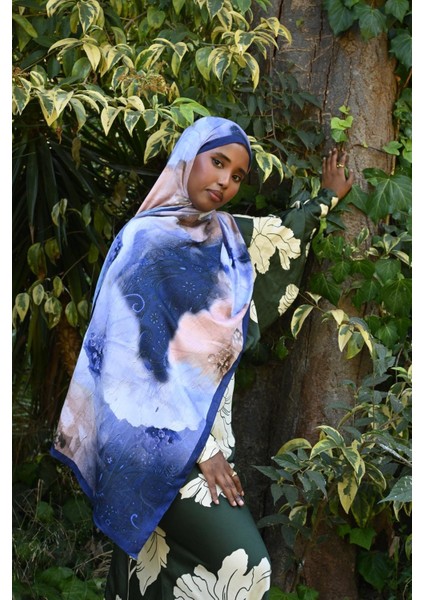 Comfy Aura Desen Şal - Morcivert indirimleri