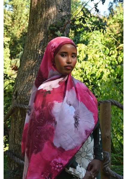 Comfy Aura Desen Şal - Bordo modelleri