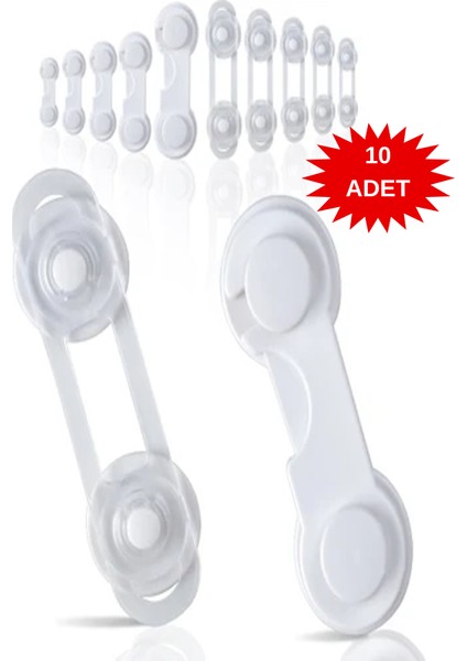 5 Adet Mandallı Dolap ve 5 Çekmece Çok Amaçlı Çocuk Bebek Güvenlik Kilit Emniyet