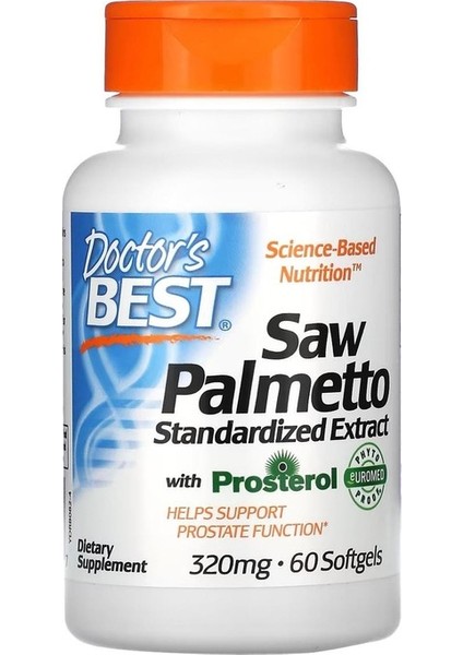 Doctor's Best, Saw Palmetto, Standardized Extract, 320 Mg, 60 Softgels