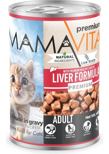 Ciğerli Yetişkin Kedi Maması 24 Adet