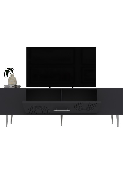 DEKOL2DD Tv Sehpası Antrasit-Gümüş fırsatları