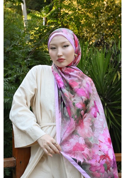 Comfy Flue Desen Şal - Pembe modelleri