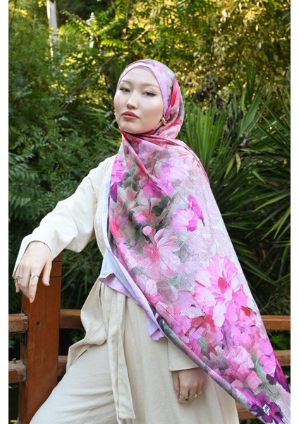 Comfy Flue Desen Şal - Pembe fırsatları