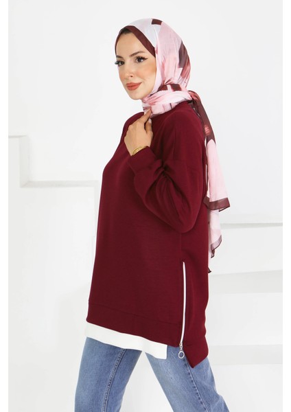 Garnili Fermuarlı Iki Iplik Sweatshirt fırsatları