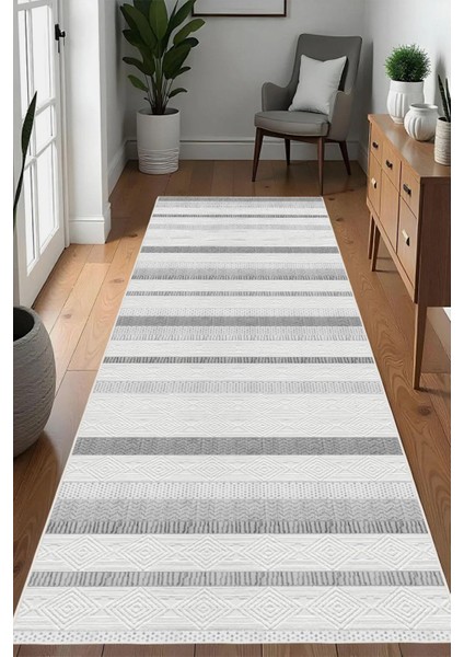 Dijital Baskılı Dekoratif Kaymaz Taban Yıkanabilir Çizgisel Desen Yolluk Antre Hol Halısı Salon Halısı fiyatları