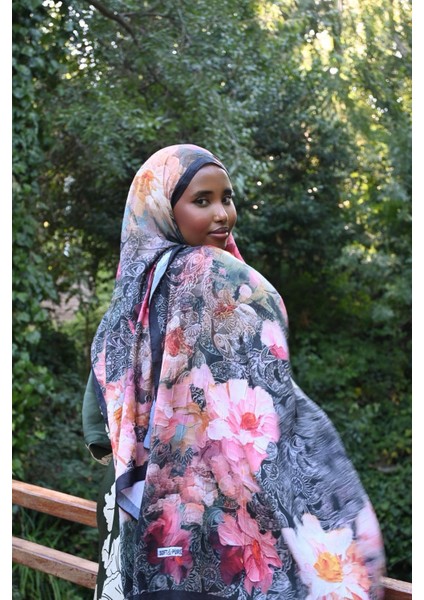 Comfy Flue Desen Şal - Siyah indirimleri