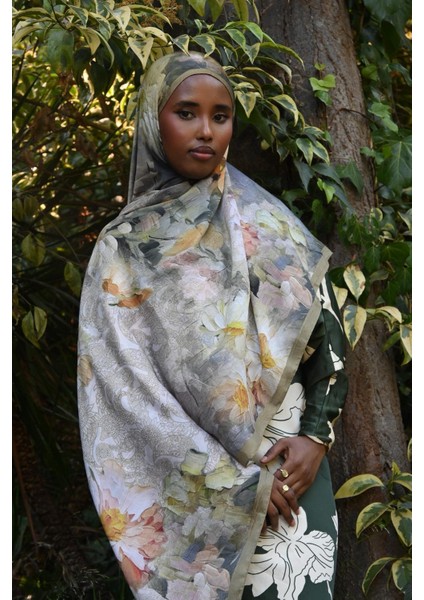 Comfy Flue Desen Şal - Yeşil