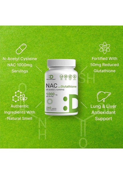 Na/c Supplement (N-Acetyl Cysteine) With Reduced Glutathione, 240 Capsules fırsatları