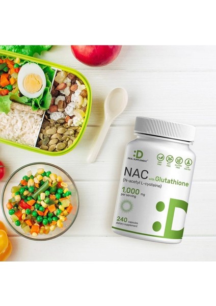 Na/c Supplement (N-Acetyl Cysteine) With Reduced Glutathione, 240 Capsules indirimleri