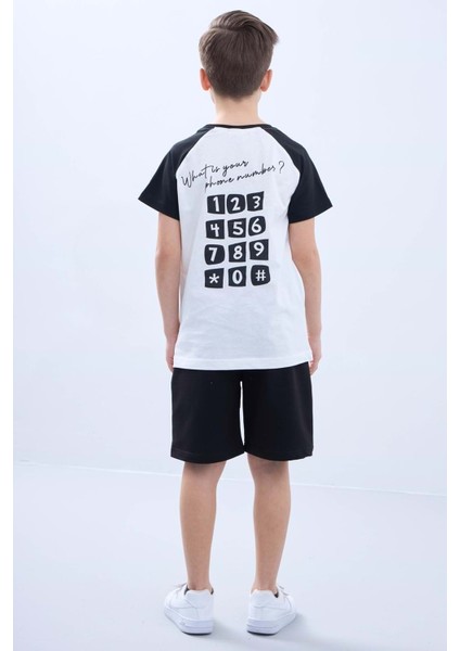 Penye Süprem Baskılı Yazlık Şortlu Takım M00734 modelleri