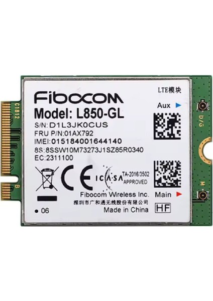 Wireless L850-GL M.2 Kart Hücresel Lte Kablosuz Modülü Thinkpad Uyumlu