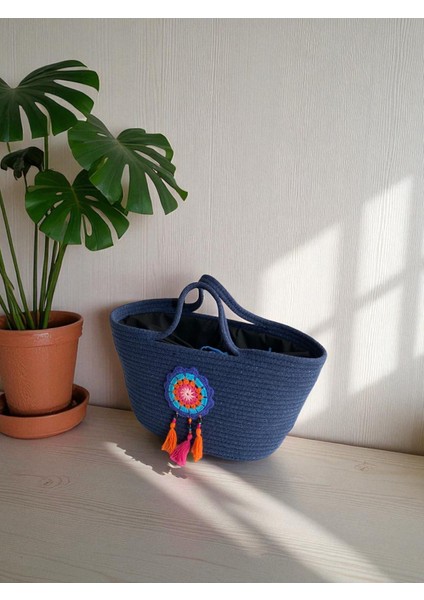 Hasır Görünümlü Omuz Çantası , El Çantası , Plaj Çantası