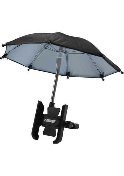 Siyah Gidon Bağlantılı Şemsiyeli Ayarlı Telefon Tutucu Aliminyum A+++ Kalite