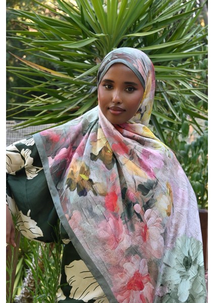 Comfy Flue Desen Şal - Petrol modelleri