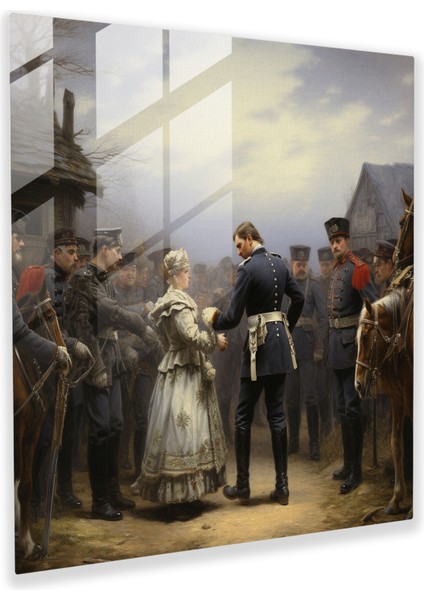 Duygusal Cam Tablo - Veda Yansımaları - Cam Duvar Sanatı Ev Dekorasyonu Duvar Dekoru Cam Tablo Cam Sanatı