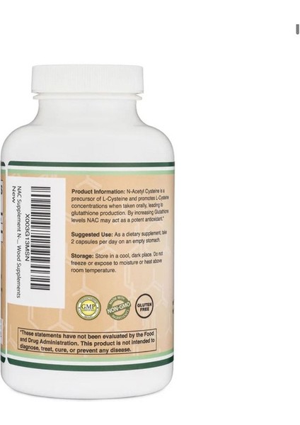 Nac Supplement (Real Nac With Potent Smell) (N-Acetyl Cysteine) 1,000MG Per Serving, 21 modelleri