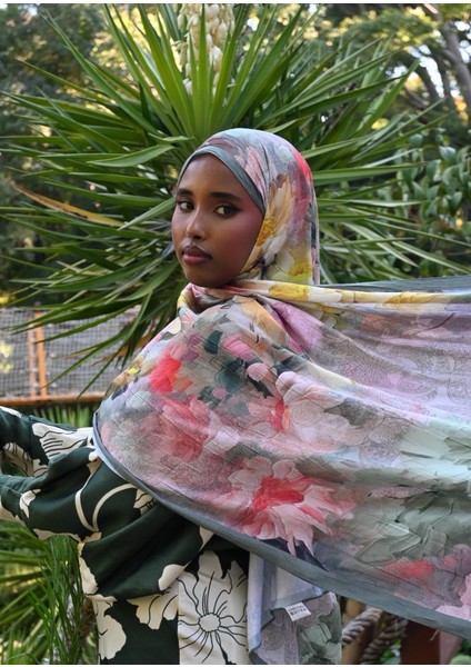 Comfy Flue Desen Şal - Petrol indirimleri