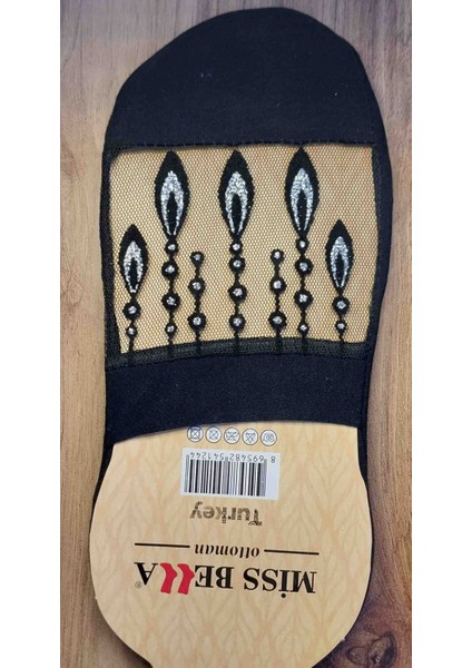 ✨ 2 Çift Şık ve Rahat Miss Bella Simli Bayan File Desenli Patik Çorap – Özel Tasarım & Konfor ✨ modelleri