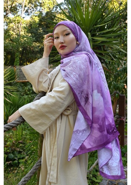 Comfy Aura Desen Şal - Lila modelleri