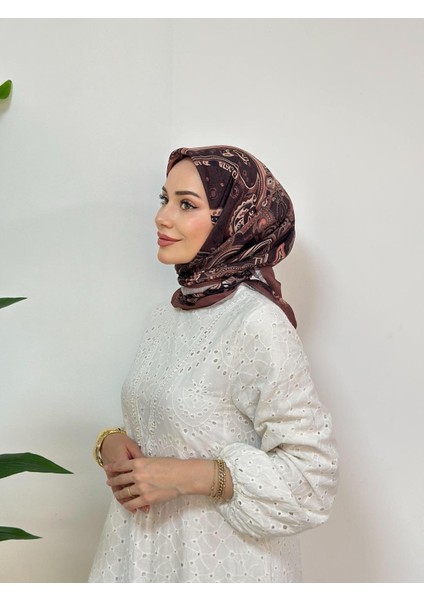 Meduse Desen Eşarp - Mocha