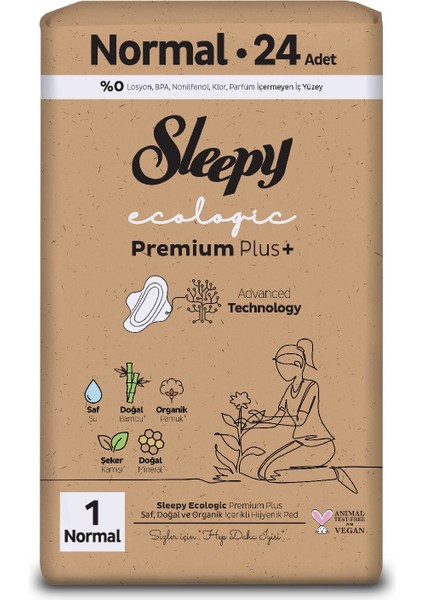 Ecologic Premium Plus Hijyenik Ped Normal 24 Adet Ped fiyatları